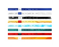 网页设计多款彩色网页导航栏菜单设计素材