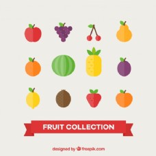 平面设计中的美味水果品种