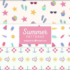 粉彩的几种夏季图案