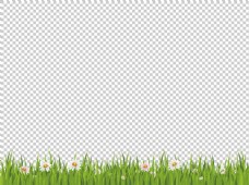 春季背景菊花绿色草地免抠png透明图层素材