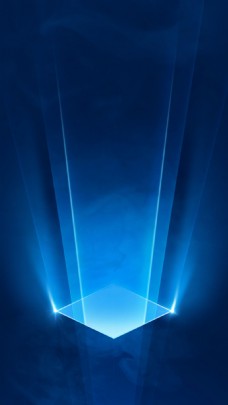 蓝色科技灯光线条H5背景素材