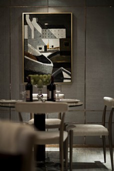 室内装饰简约风室内设计餐厅装饰画效果图源文件