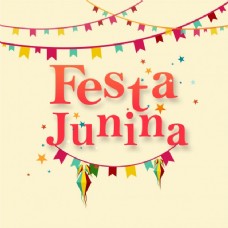 Festa junina的插画的花环