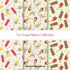 几种彩色冰淇淋的图案