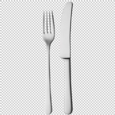 两支刀叉餐具免抠png透明图层素材