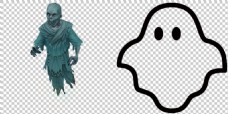 鬼幽灵免抠png透明图层素材