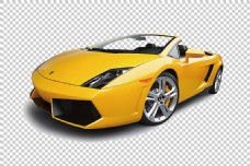 兰博基尼黄色跑车免抠png透明图层素材