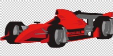 骚红f1赛车免抠png透明图层素材
