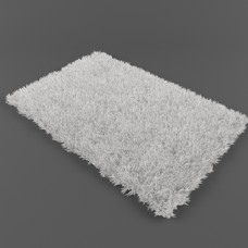 纯白长毛地毯3d模型