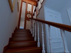 木制的楼梯设计模型