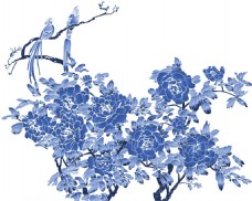 蓝色花纹贴图素材