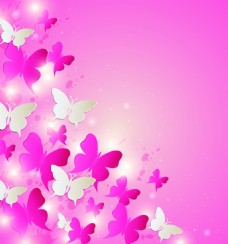 粉色蝴蝶矢量图