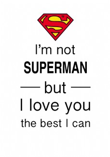 北欧英文字体字母超人logo装饰画