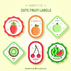 水果采购各种可爱的水果标签