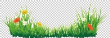 春季鲜花绿色草地免抠png透明图层素材