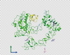 PSD分层素材绿色分子模型免抠png透明图层素材