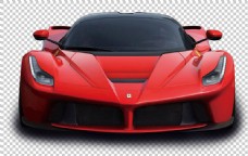 红色正面法拉利赛车免抠png透明图层素材