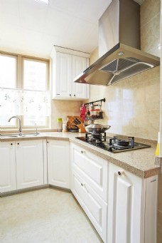 厨房设计简约风室内设计厨房白色灶台效果图