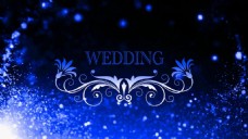 唯美背景唯美蓝色光斑粒子婚礼背景素材