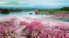 画中国风唯美中国风古典山水画视频素材