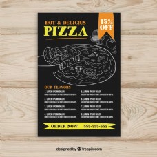 比萨菜单模板