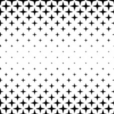 黑色和白色的星形图案抽象背景矢量图形的几何图形