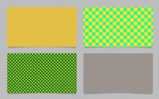 名片模板彩色抽象圆点图案名片背景集矢量ID卡图形
