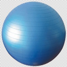 蓝色健身皮球免抠png透明图层素材