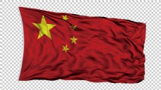 透明素材飘扬的中国国旗免抠png透明图层素材
