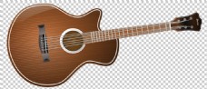棕色电吉他免抠png透明图层素材