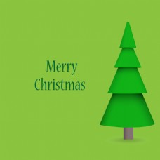 简约绿色圣诞树矢量素材