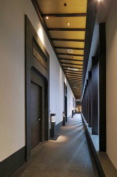 精致风室内设计走廊吊顶壁灯装修效果图JPG源文件