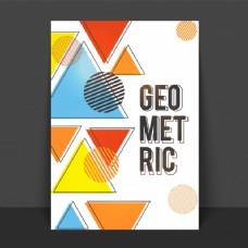 海报设计几何抽象海报横幅传单和多彩的几何形状设计