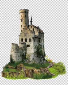 古朴的城堡免抠png透明图层素材