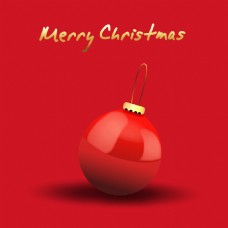 红色圣诞节铃铛卡通精美矢量素材