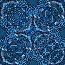 典雅花纹蓝色典雅欧式花纹背景矢量素材