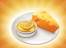 奶酪黄油奶油矢量奶酪矢量黄油