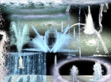 喷泉设计PSD格式喷泉叠水素材