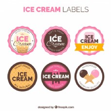吃货美食冰淇淋旧货标签集