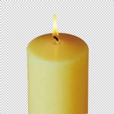 点着的白蜡烛免抠png透明图层素材
