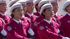 国庆节女兵阅兵式国庆建军节视频素材