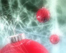 浪漫圣诞彩球背景装饰视频素材