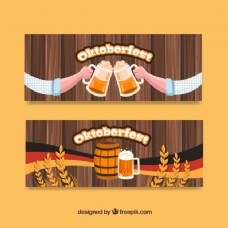 秋日啤酒节庆祝的横幅包