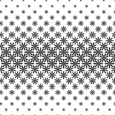 几何图形单色几何图案抽象花卉矢量背景曲线形状