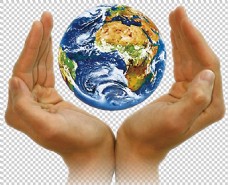 双手护着地球免抠png透明图层素材