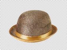 金色花边帽子免抠png透明图层素材