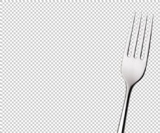 一把不锈钢叉子餐具免抠png透明图层素材