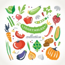 蔬菜水果手绘卡通水果蔬菜插画