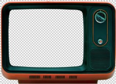 透明素材复古旧电视机免抠png透明图层素材