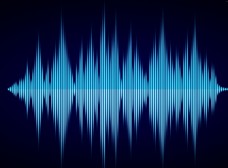 蓝色音乐声频声波光谱